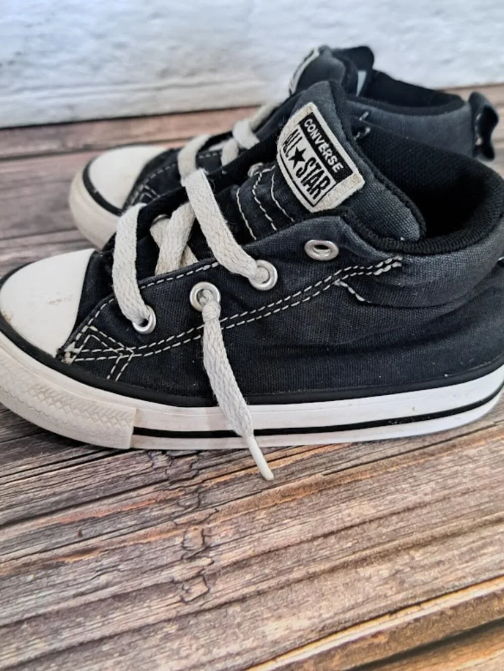 Toddler Converse‎ high tops sz child 7 blue and white converse all stars